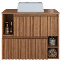 Gabinete Suspenso 2 Portas Com Cuba Branca 75 Cm Bl1000 Mell Faem Mell - 1