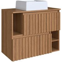 Gabinete Suspenso 2 Portas Com Cuba Branca 75 Cm Bl1000 Mell Faem Mell