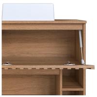 Gabinete Suspenso 2 Portas Com Cuba Branca 75 Cm Bl1000 Mell Faem Mell - 8