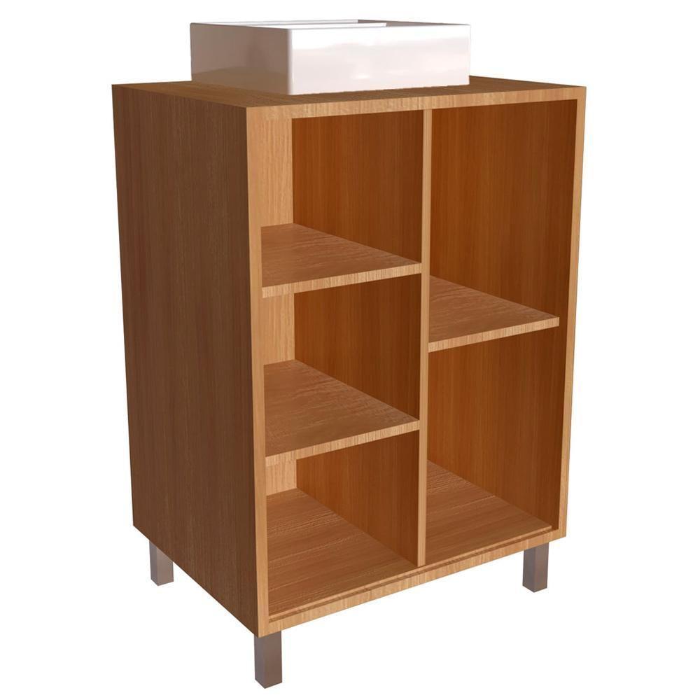 Gabinete 1 Porta Correr 60 Cm Cuba Branca Bl7250 Mell Arenas Faem Mell Arenas - 5