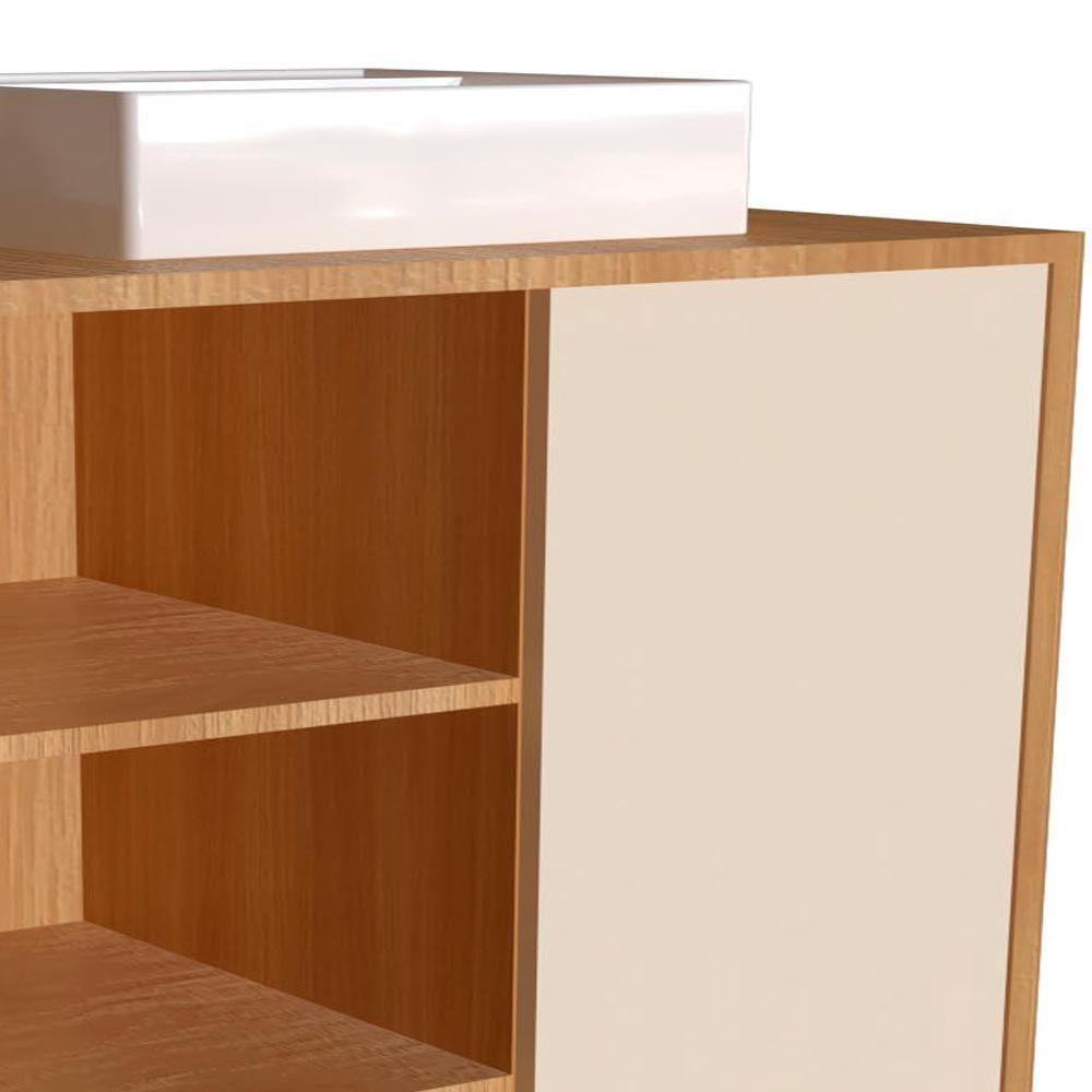 Gabinete 1 Porta Correr 60 Cm Cuba Branca Bl7250 Mell Arenas Faem Mell Arenas - 6