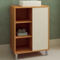 Gabinete 1 Porta Correr 60 Cm Cuba Branca Bl7250 Mell Arenas Faem Mell Arenas - 2