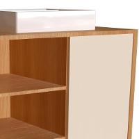 Gabinete 1 Porta Correr 60 Cm Cuba Branca Bl7250 Mell Arenas Faem Mell Arenas - 6