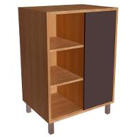 Gabinete 1 Porta De Correr 5 Nichos 60 Cm Bl7250 Mell Grafite Faem Mell Grafite - 1