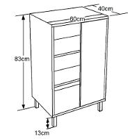 Gabinete 1 Porta De Correr 5 Nichos 60 Cm Bl7250 Mell Grafite Faem Mell Grafite