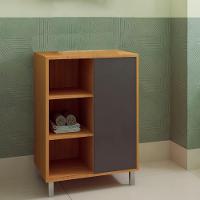 Gabinete 1 Porta De Correr 5 Nichos 60 Cm Bl7250 Mell Grafite Faem Mell Grafite - 6