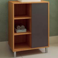 Gabinete 1 Porta De Correr 5 Nichos 60 Cm Bl7250 Mell Grafite Faem Mell Grafite - 7