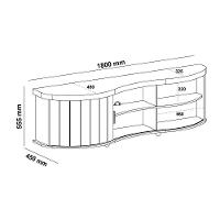 Rack Bancada Tv 75 Pol 180 Cm 4699 Cinamomo Off White Arly Cinamomo Off White - 3