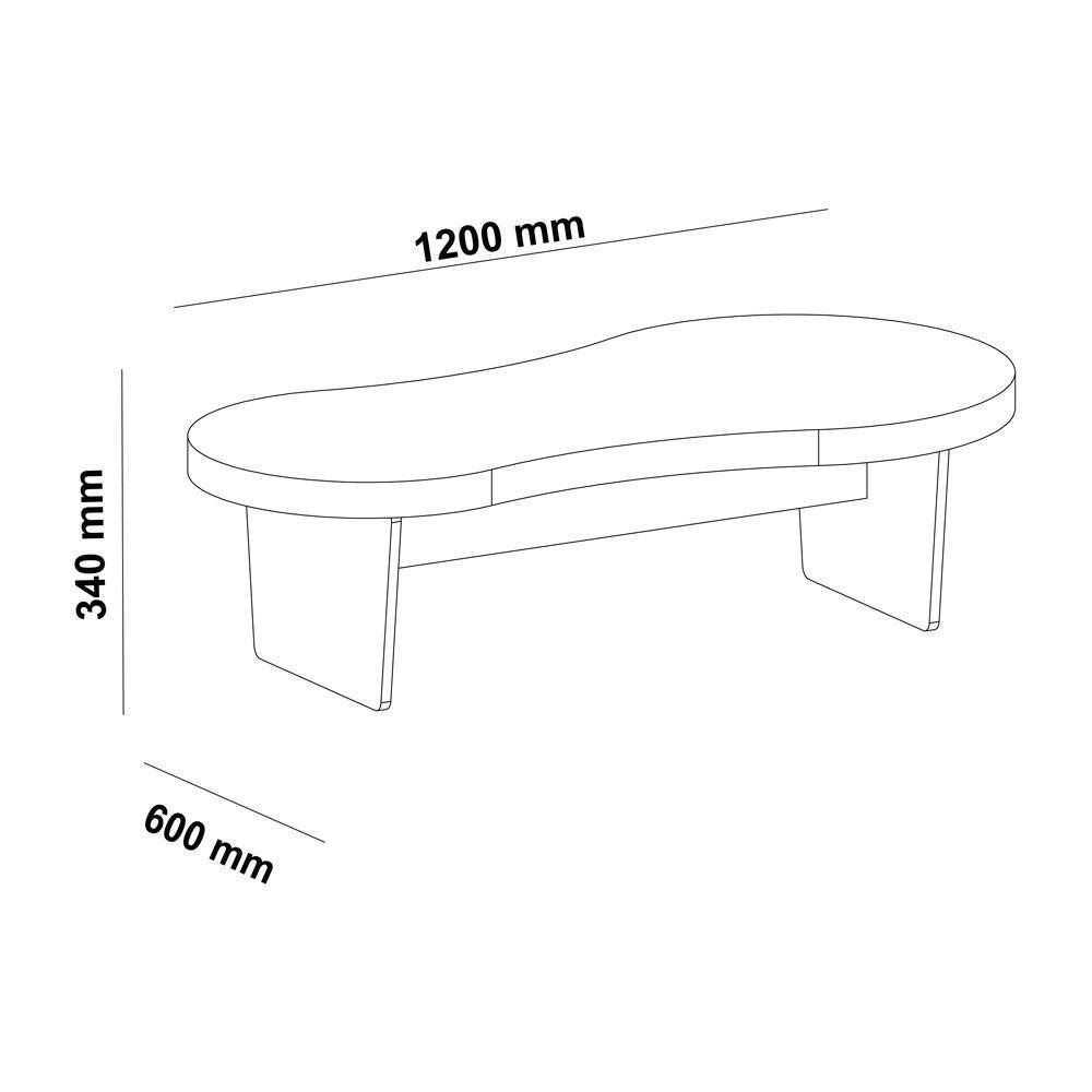 Mesa De Centro Para Sala 120 Cm 4732 Cinamomo Arly Cinamomo - 3