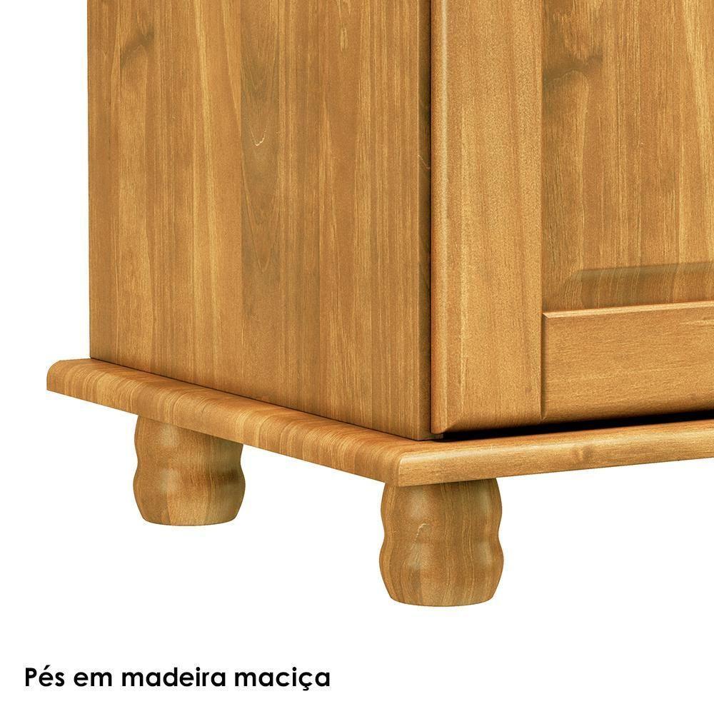 Balcao Madeira Maciça 3 Portas 3 Gavetas 129 Cm 8927 Freijo Milani Store Freijo - 5