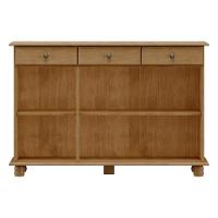 Balcao Madeira Maciça 3 Portas 3 Gavetas 129 Cm 8927 Freijo Milani Store Freijo - 2