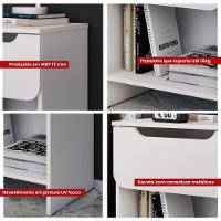 Comoda 6 Gavetas E 2 Mesas De Cabeceira 1 Gaveta Branco Dtall Branco