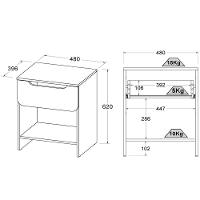 Comoda 6 Gavetas E 2 Mesas De Cabeceira 1 Gaveta Branco Dtall Branco - 6