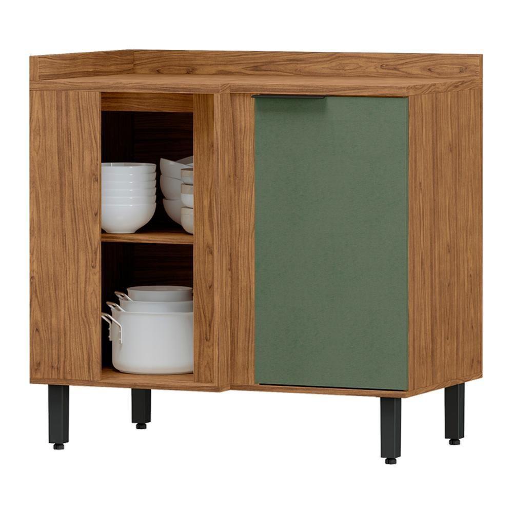 Balcao De Canto Reto Mdf 98 Cm Tosc Bt004 Freijo Jade Mxm Freijo Jade - 1