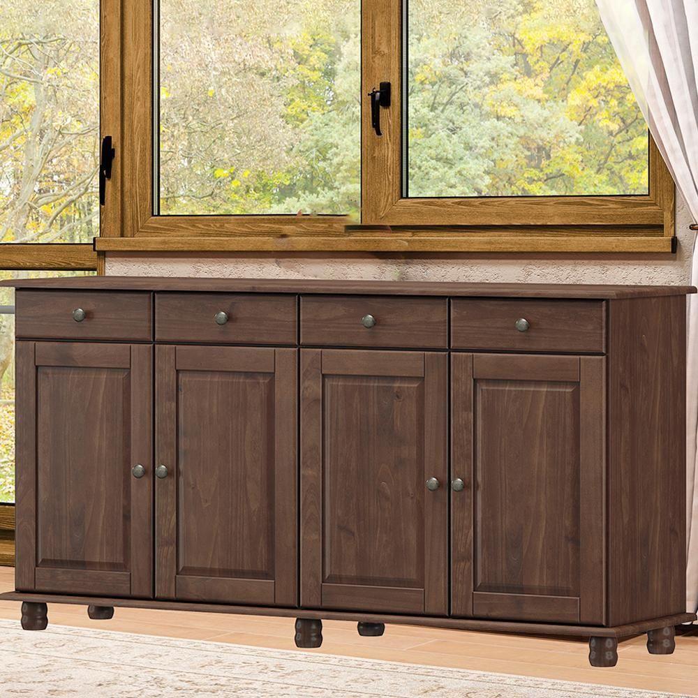 Balcao Madeira Maciça 4 Portas 4 Gavetas 169 Cm 8929 Cafe Milani Store Cafe - 2