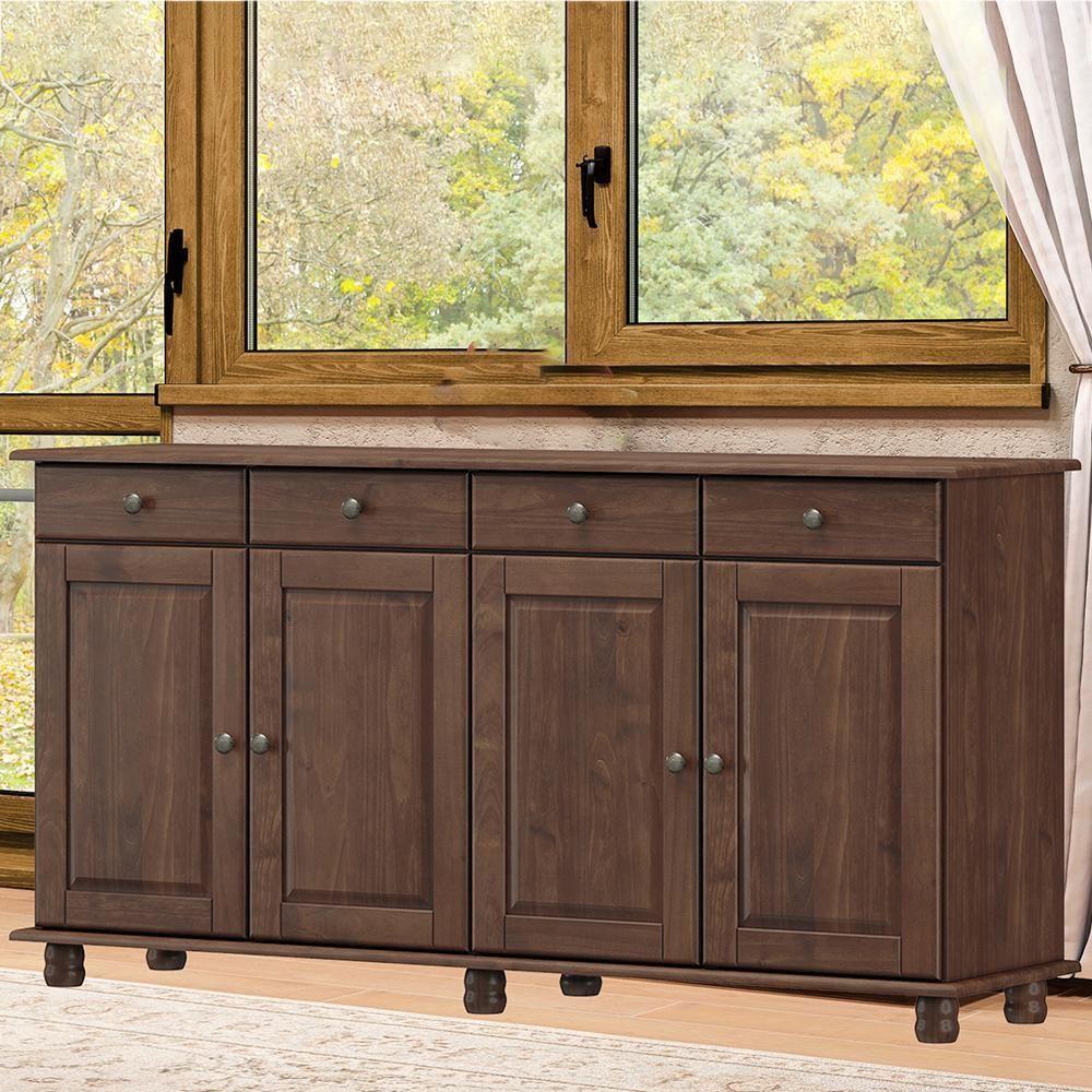 Balcao Madeira Maciça 4 Portas 4 Gavetas 169 Cm 8929 Cafe Milani Store Cafe - 8