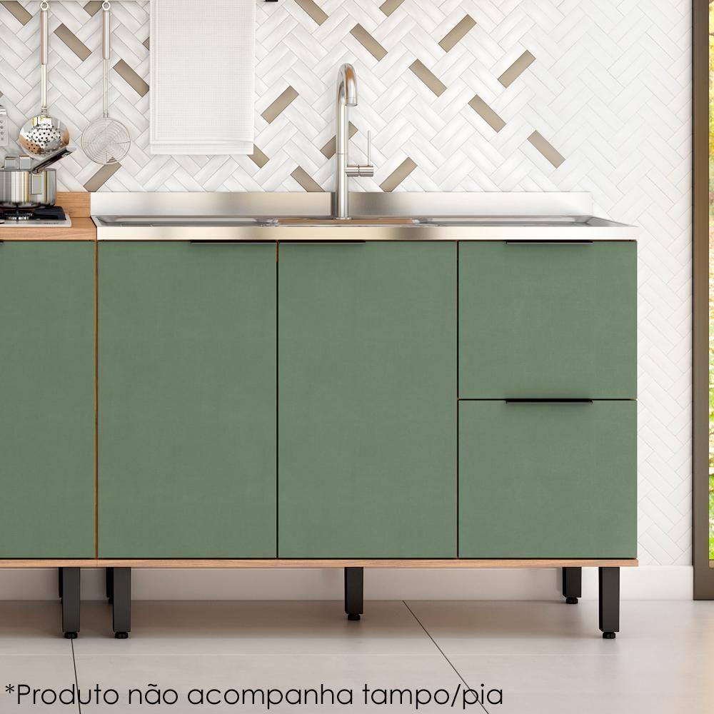 Balcao Para Pia Sem Tampo Mdf 120 Cm Tosc Bt003 Freijo Jade Mxm Freijo Jade - 2
