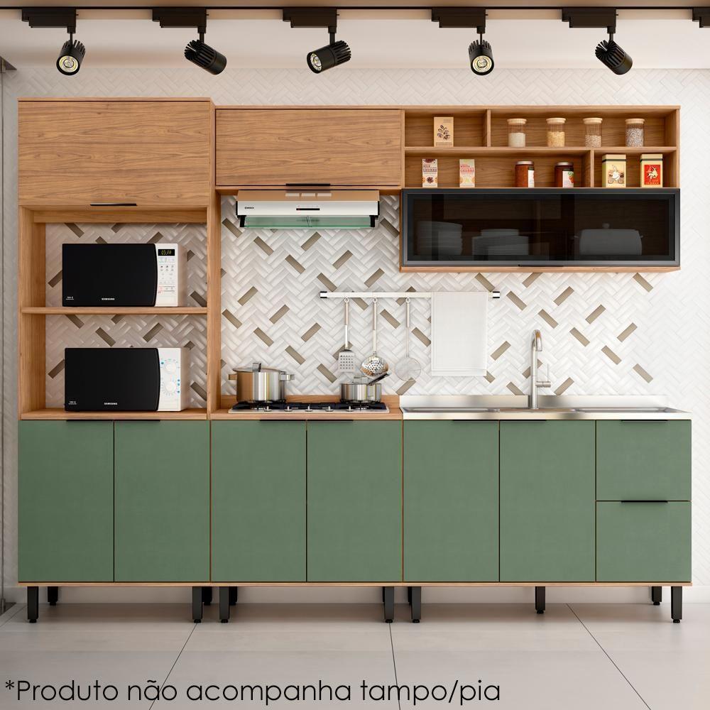 Balcao Para Pia Sem Tampo Mdf 120 Cm Tosc Bt003 Freijo Jade Mxm Freijo Jade - 8