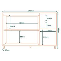 Balcao Para Pia Sem Tampo Mdf 120 Cm Tosc Bt003 Freijo Jade Mxm Freijo Jade - 3