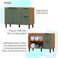 Balcao Para Pia Sem Tampo Mdf 120 Cm Tosc Bt003 Freijo Jade Mxm Freijo Jade