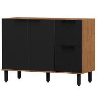 Balcao Para Pia Sem Tampo Mdf 120 Cm Tosc Bt003 Freijo Nero Mxm Freijo Nero - 1