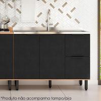 Balcao Para Pia Sem Tampo Mdf 120 Cm Tosc Bt003 Freijo Nero Mxm Freijo Nero - 2