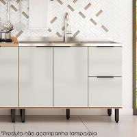 Balcao Para Pia Sem Tampo Mdf 120 Cm Tosc Bt003 Freijo Off White Mxm Freijo Off White - 2