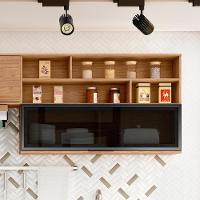 Armario Aereo Mdf 120 Cm 1 Pt Vidro Tosc Ato03 Freijo Freijo Mxm Freijo Freijo - 2