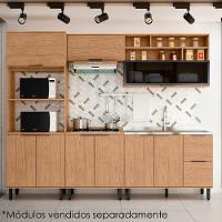 Armario Aereo Mdf 120 Cm 1 Pt Vidro Tosc Ato03 Freijo Freijo Mxm Freijo Freijo - 7