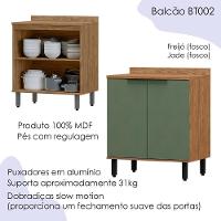 Balcao Com Tampo Mdf 80 Cm 2 Portas Tosc Bt002 Freijo Jade Mxm Freijo Jade
