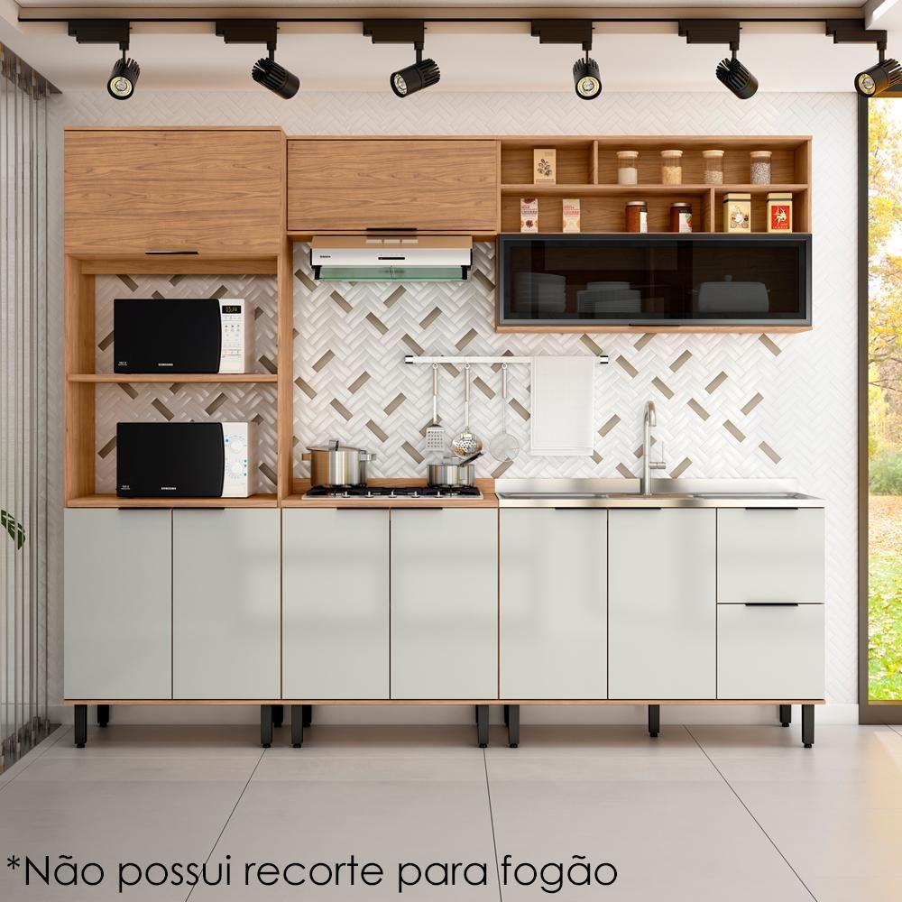 Balcao Com Tampo Mdf 80 Cm 2 Portas Tosc Bt002 Freijo Off White Mxm Freijo Off White - 8