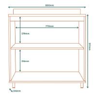 Balcao Com Tampo Mdf 80 Cm 2 Portas Tosc Bt002 Freijo Off White Mxm Freijo Off White - 2