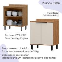 Balcao Com Tampo Mdf 80 Cm 2 Portas Tosc Bt002 Freijo Off White Mxm Freijo Off White - 3