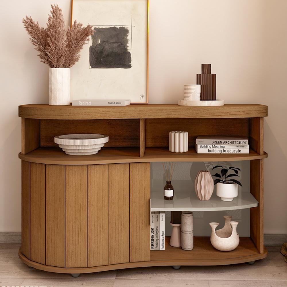 Buffet Porta De Correr 120 Cm 4736 Cinamomo Off White Arly Cinamomo Off White - 4