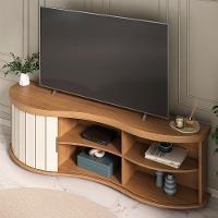 Rack Bancada Tv 75 Pol 180 Cm 4700 Carvalho Off White Menta Arly Carvalho Off White Menta - 5