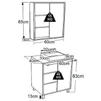 Gabinete 60 Cm Espelheira E Cuba Branca Cj7250 Mell Grafite Faem Mell Grafite - 2