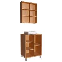 Gabinete 60 Cm Espelheira E Cuba Branca Cj7250 Mell Grafite Faem Mell Grafite - 3