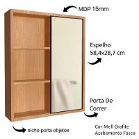 Gabinete 60 Cm Espelheira E Cuba Branca Cj7250 Mell Grafite Faem Mell Grafite - 6