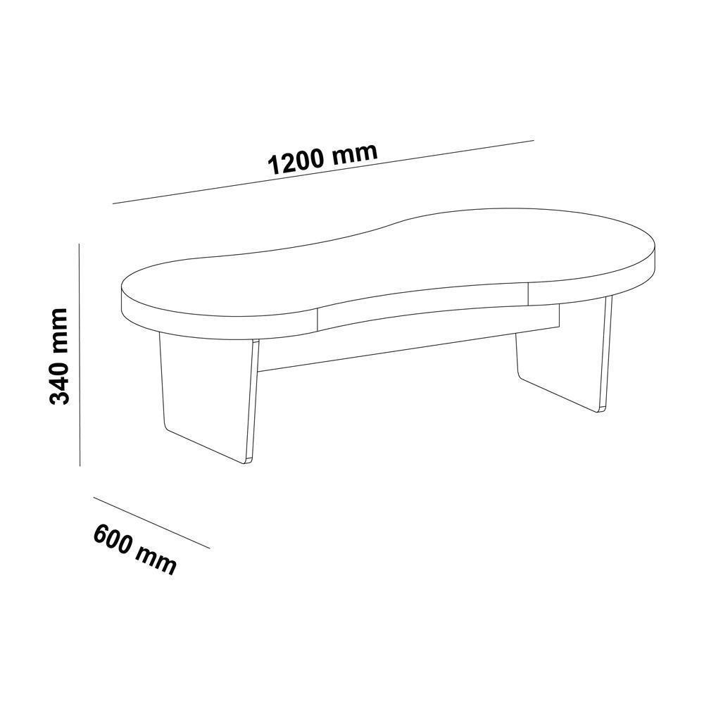 Mesa De Centro Para Sala 120 Cm 4733 Carvalho Arly Carvalho - 3