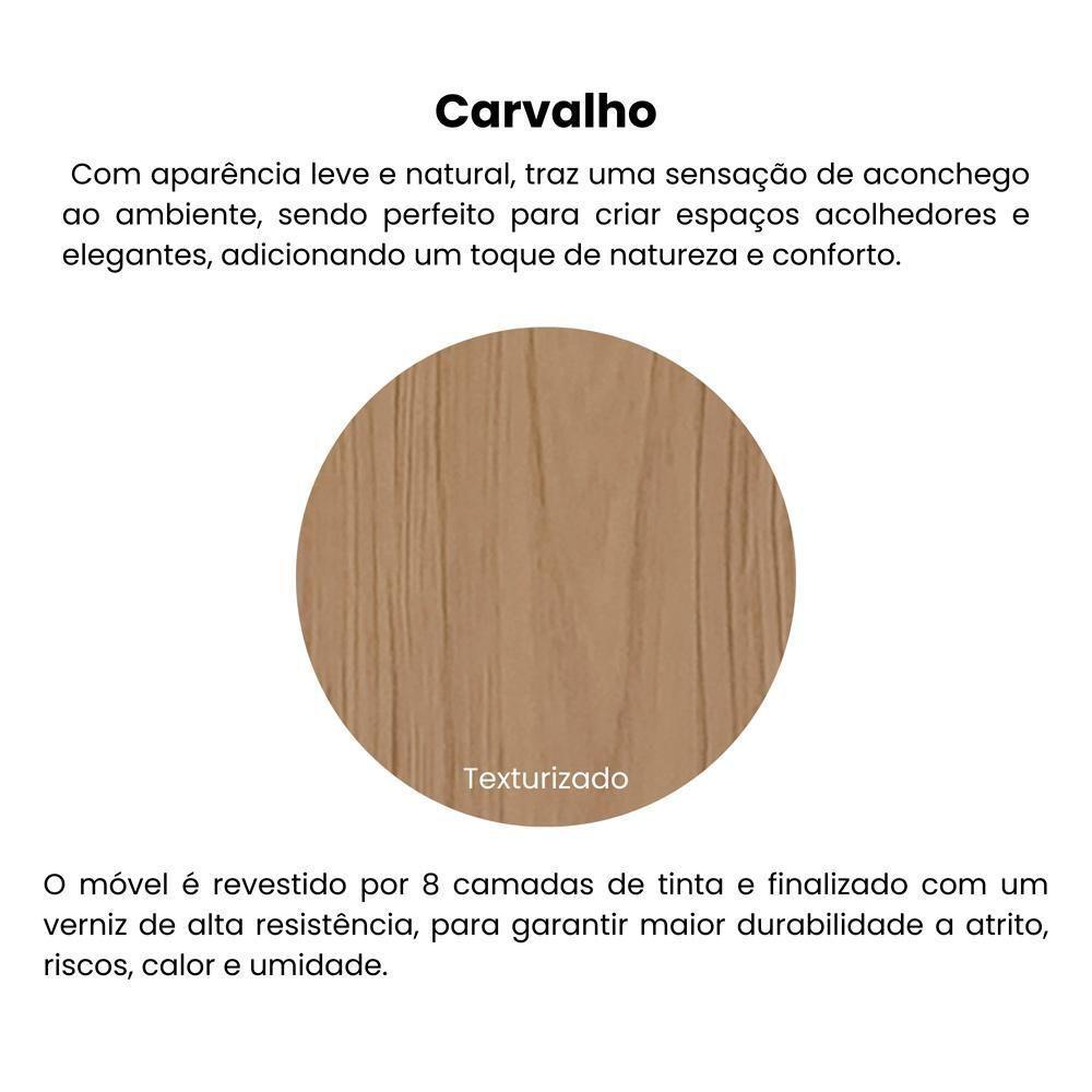 Mesa De Centro Para Sala 120 Cm 4733 Carvalho Arly Carvalho - 6