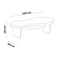 Mesa De Centro Para Sala 120 Cm 4733 Carvalho Arly Carvalho - 3