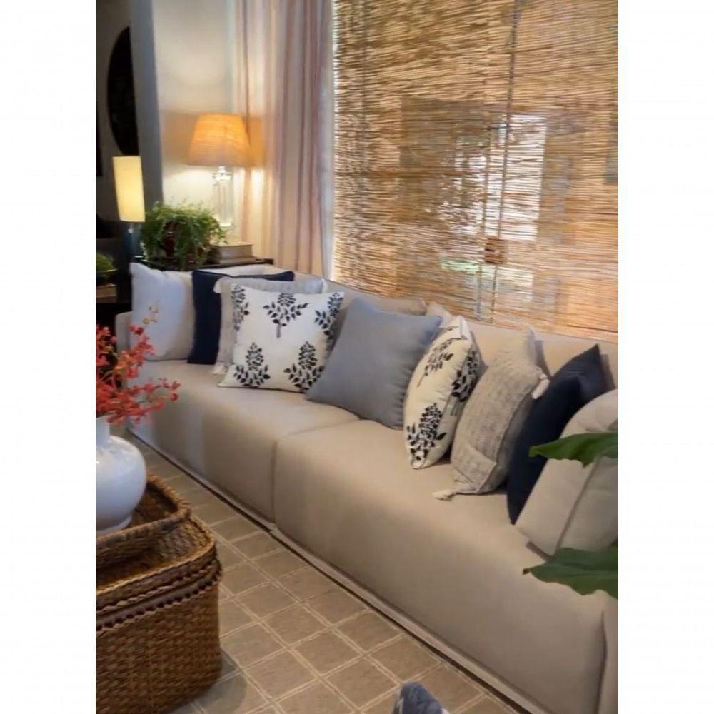 Sofa 03 Lugares 3,14mt Com Chaise Long Estofado Cinza Loah Cinza - 5