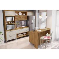 Cozinha Modulada Completa Princesa 5 Peças 1 Aéreo + 2 Balcões + 1 Paneleiro+1ilha C6p61 Freijó Off White - 3