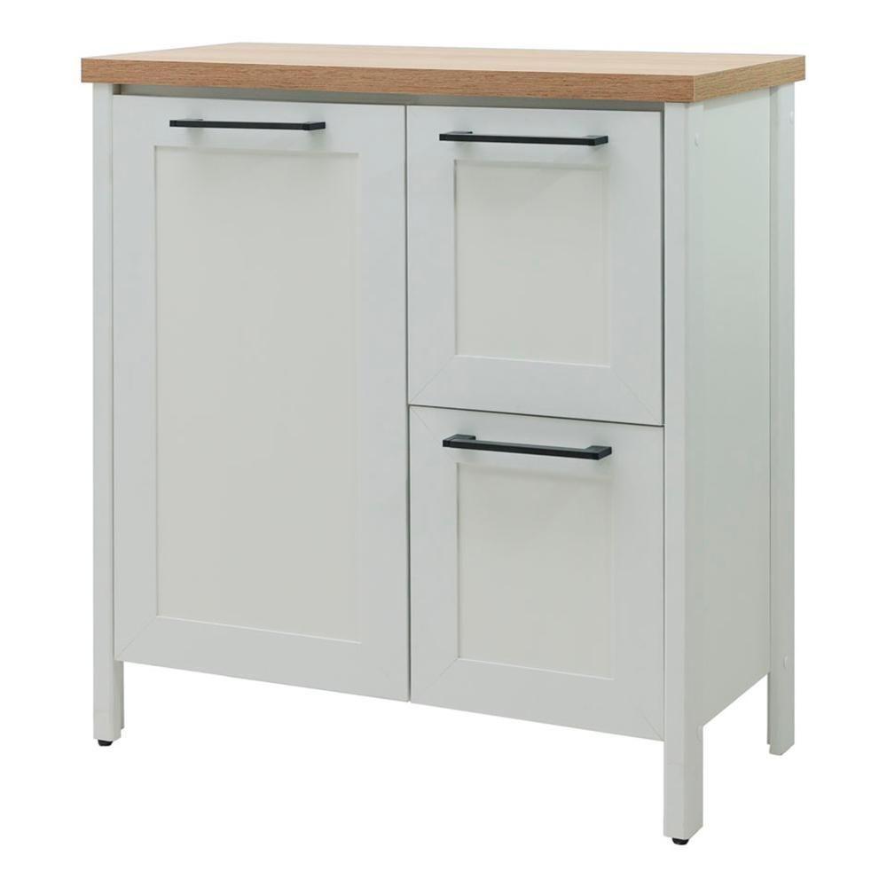 Gabinete Banheiro Com Tampo 1 Pt 2 Gv 79 Cm Bn01 Cinza Dtall Cinza - 1