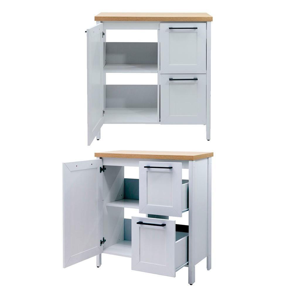 Gabinete Banheiro Com Tampo 1 Pt 2 Gv 79 Cm Bn01 Cinza Dtall Cinza - 5