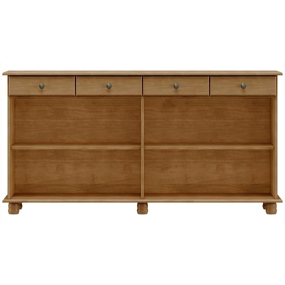 Balcao Madeira Maciça 4 Portas 4 Gavetas 169 Cm 8929 Freijo Milani Store Freijo - 7