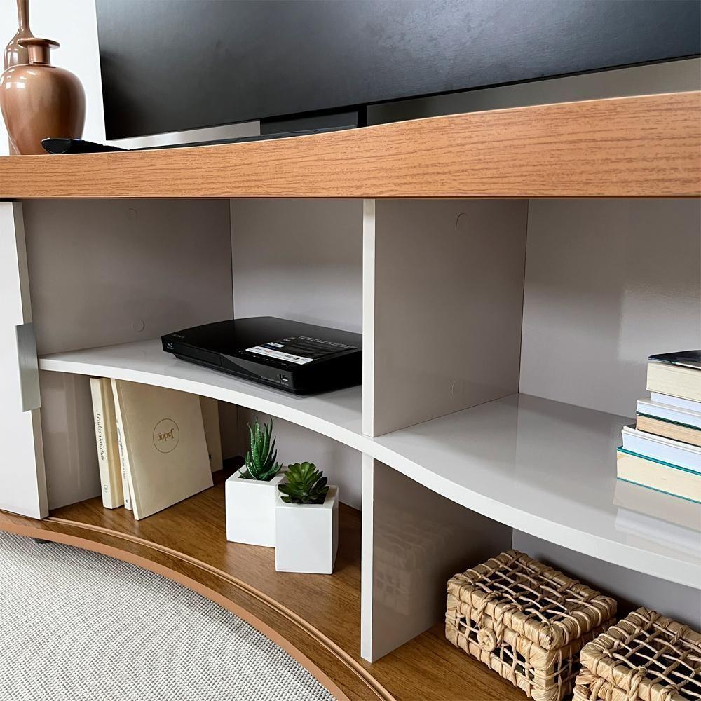 Rack Mesa Buffet Sala De Estar Mg4647 Cinamomo Off White Arly Cinamomo Off White - 2