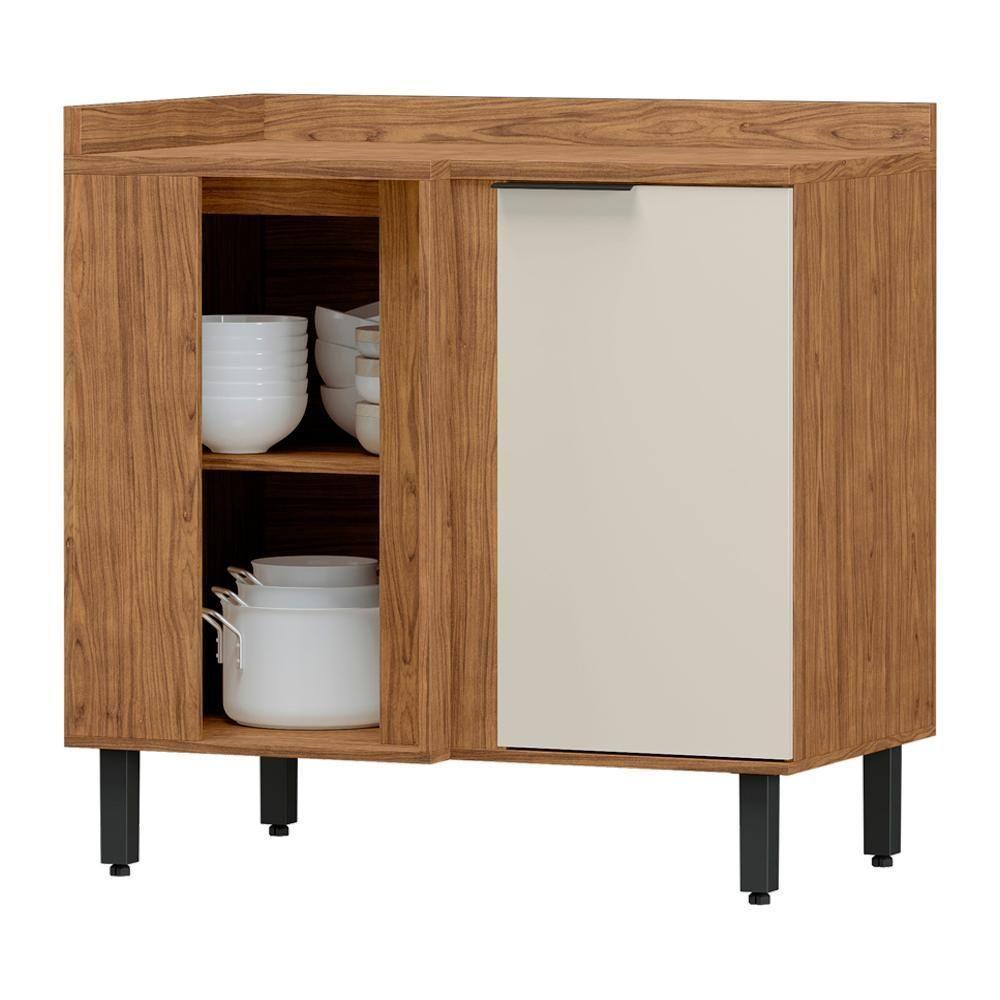 Balcao De Canto Reto Mdf 98 Cm Tosc Bt004 Freijo Off White Mxm Freijo Off White - 1