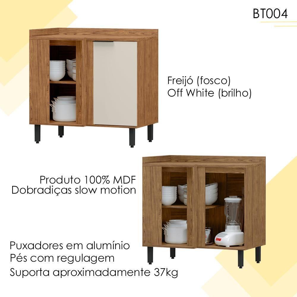 Balcao De Canto Reto Mdf 98 Cm Tosc Bt004 Freijo Off White Mxm Freijo Off White - 3