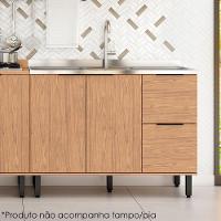 Balcao Para Pia Sem Tampo Mdf 120 Cm Tosc Bt003 Freijo Freijo Mxm Freijo Freijo - 2